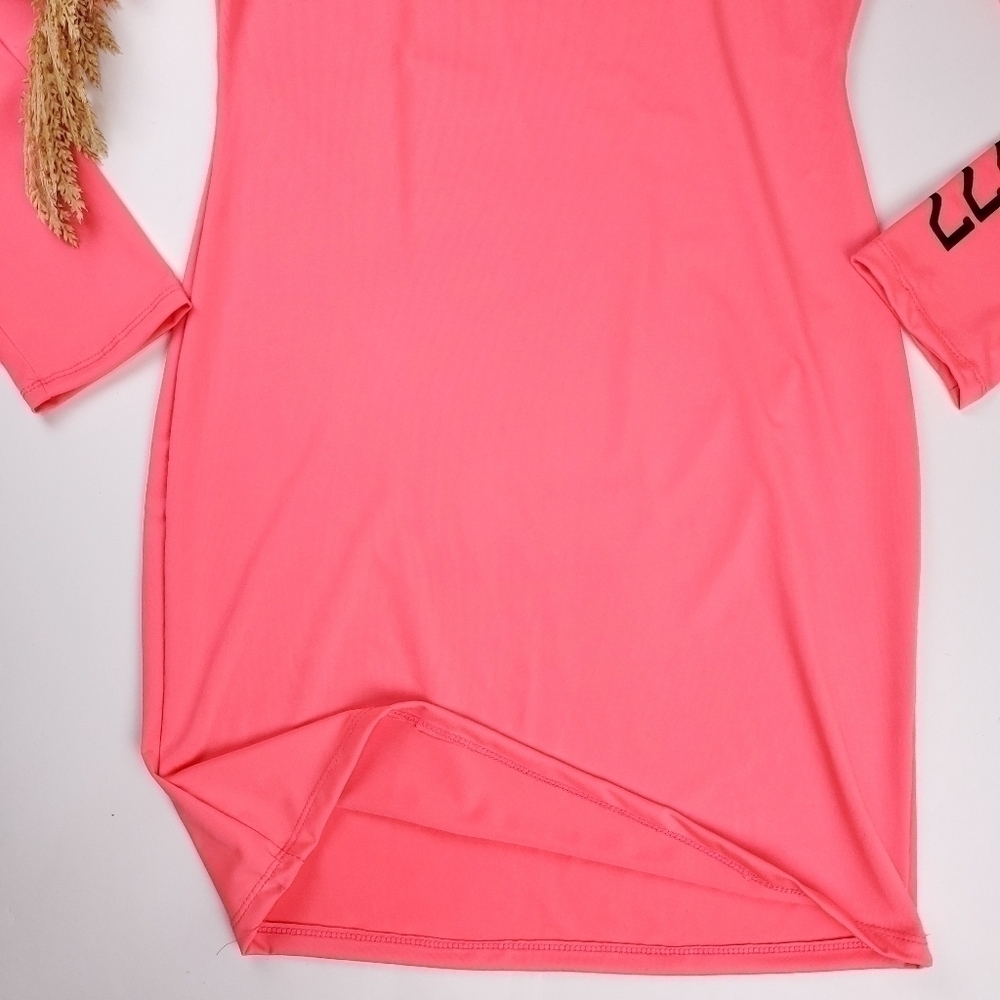 Touch Me Hot Pink Body Contour Slip Dress M - Picture 6 of 7